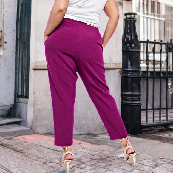 Levi's Bend Over Vintage High-Rise Trousers Crop Straight Leg Pants Pull-On FLAW - Picture 2 of 10